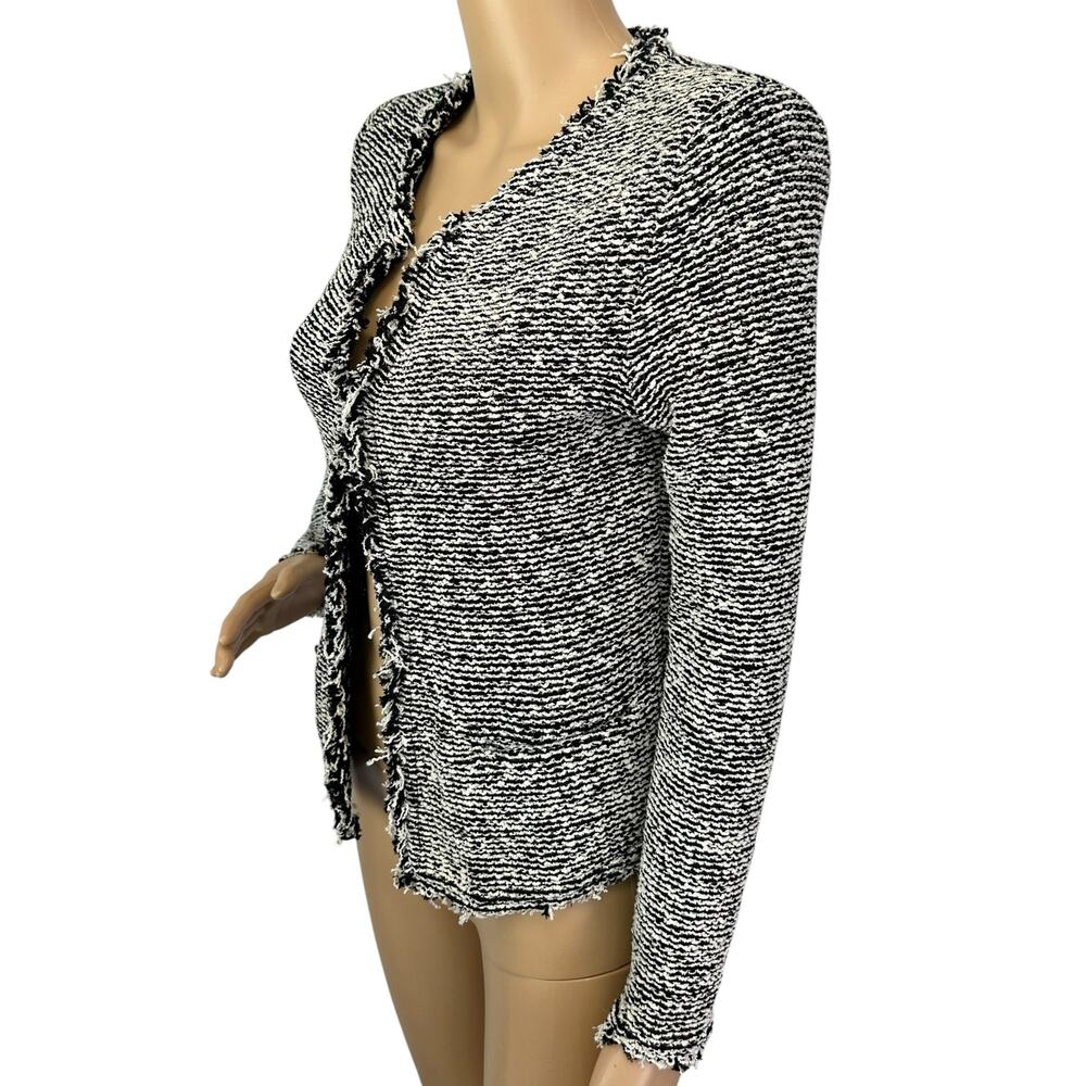 IRO Azure Boucle Jacket Black Ecru 36 US Size 4 - Picture 5 of 11